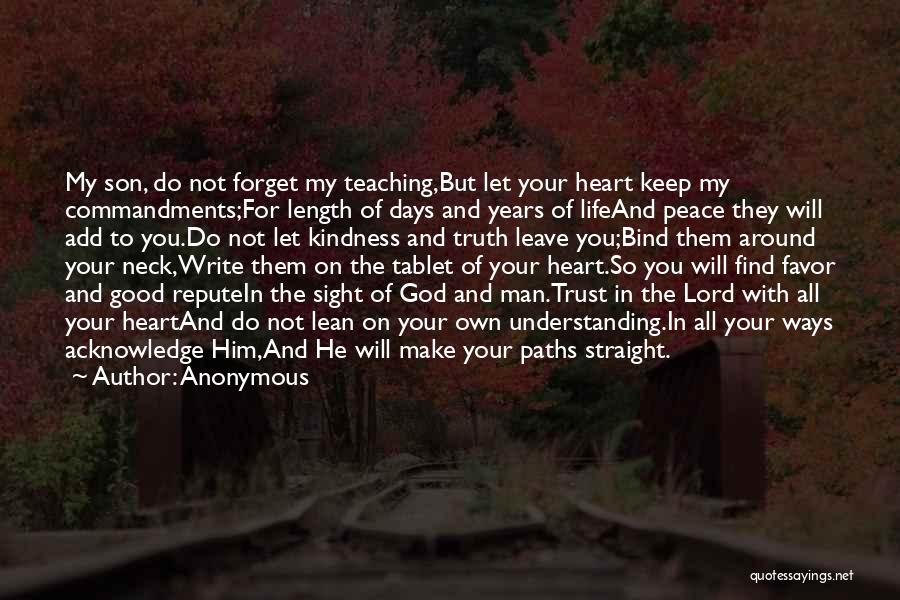 God's Favor Bible Quotes By Anonymous