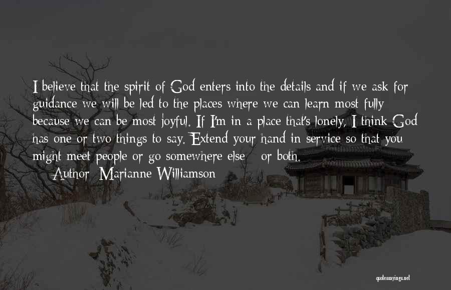God's Guidance Quotes By Marianne Williamson