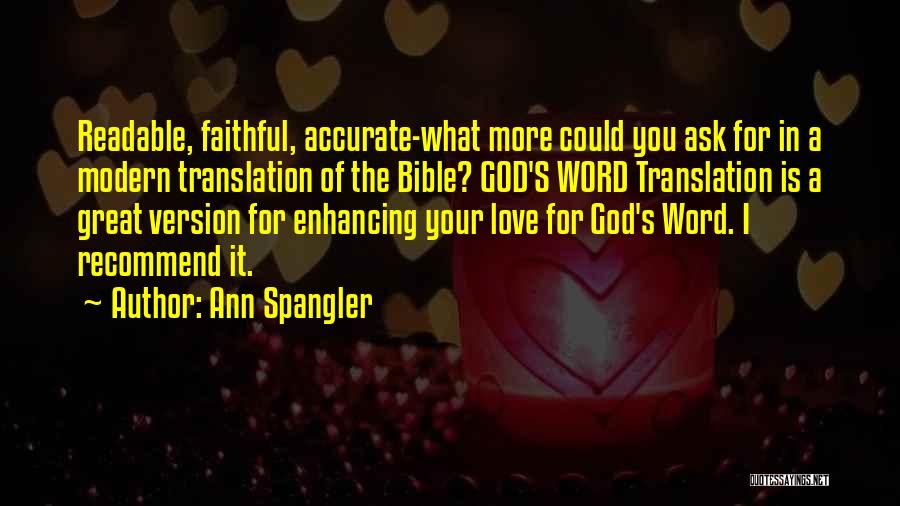 God's Love Bible Quotes By Ann Spangler