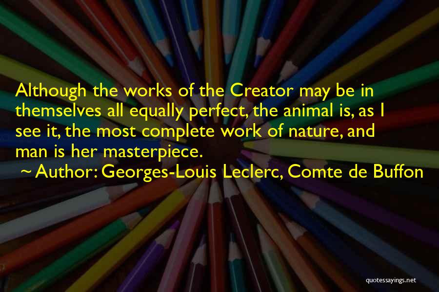 God's Masterpiece Quotes By Georges-Louis Leclerc, Comte De Buffon