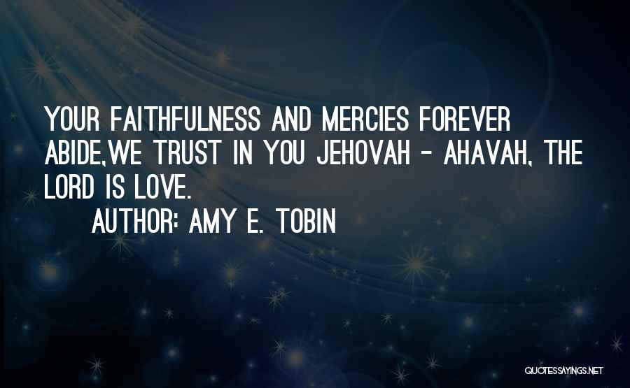 God's Mercies Quotes By Amy E. Tobin