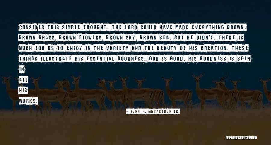 God's Nature Beauty Quotes By John F. MacArthur Jr.