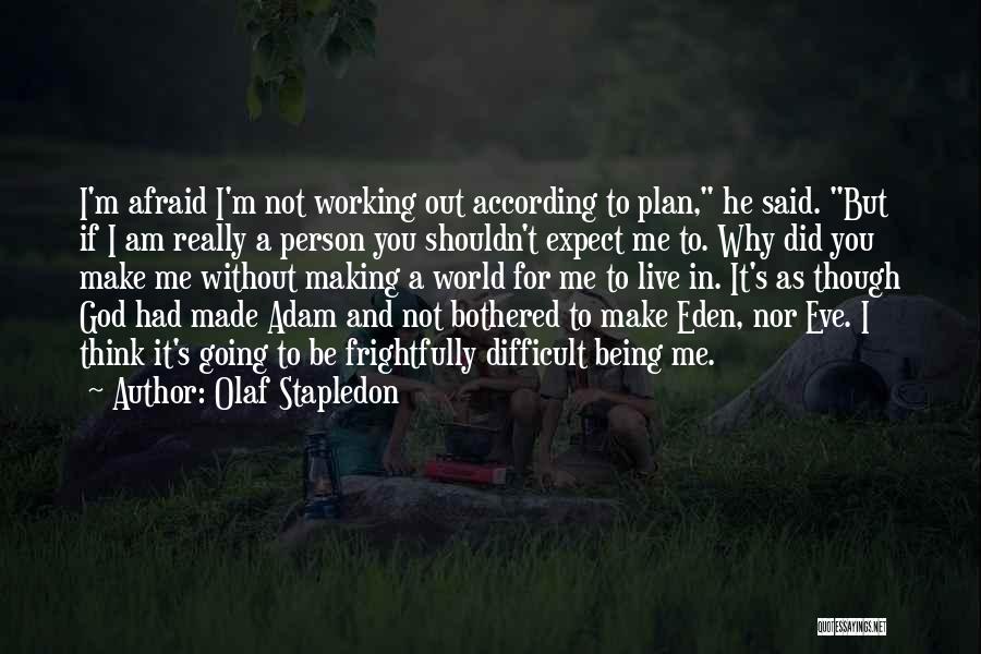 God's Plan For You Quotes By Olaf Stapledon