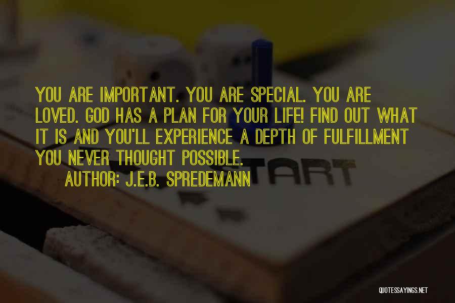 God's Plan For Your Life Quotes By J.E.B. Spredemann
