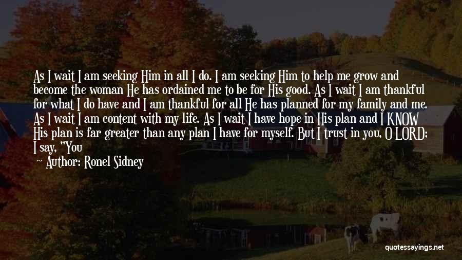 God's Plan For Your Life Quotes By Ronel Sidney