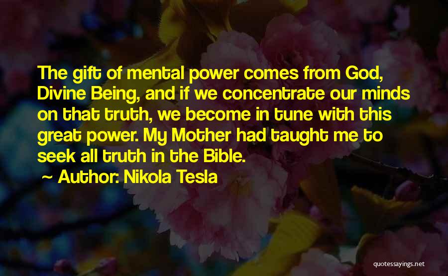 God's Power From The Bible Quotes By Nikola Tesla