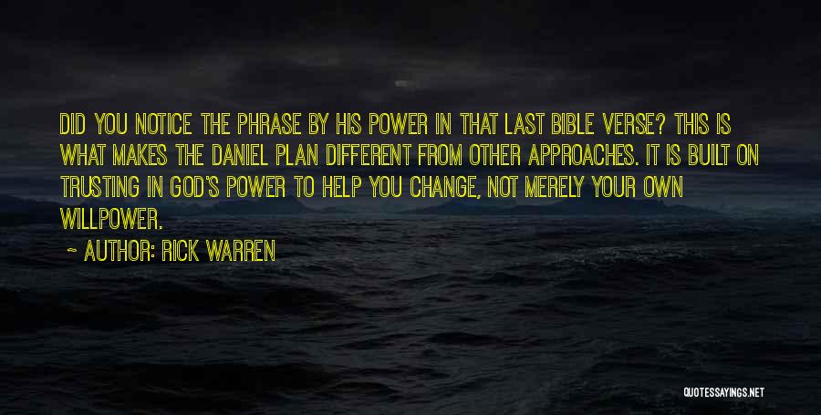 God's Power From The Bible Quotes By Rick Warren