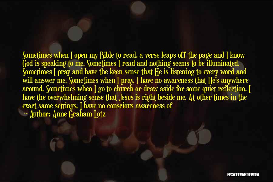 God's Presence Bible Quotes By Anne Graham Lotz