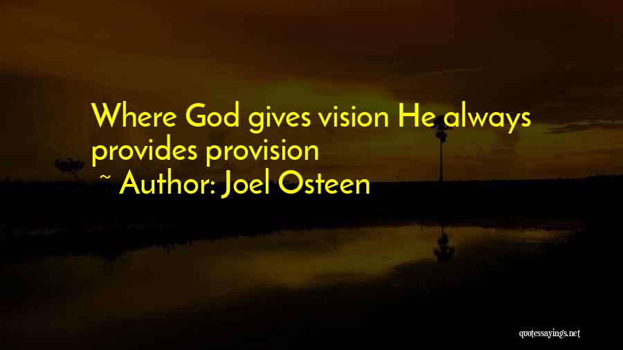 God's Provision Quotes By Joel Osteen