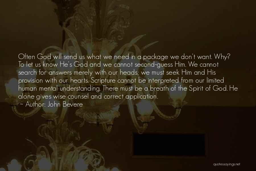 God's Provision Quotes By John Bevere