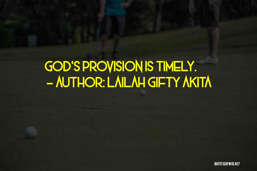 God's Provision Quotes By Lailah Gifty Akita