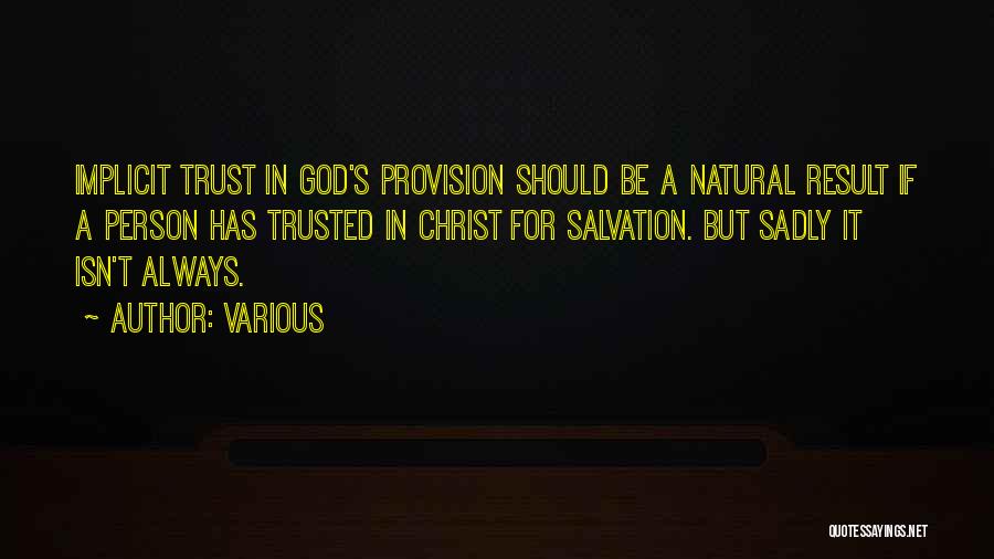 God's Provision Quotes By Various