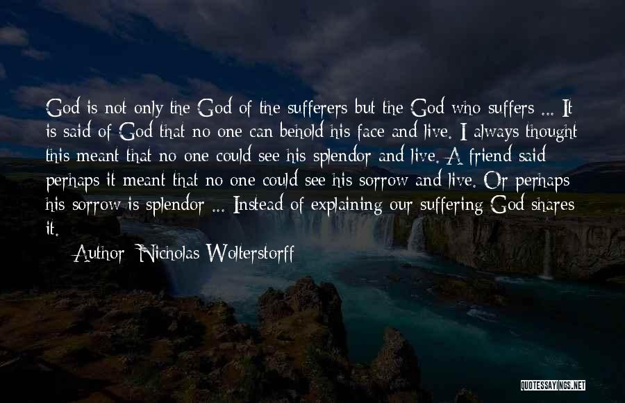 God's Splendor Quotes By Nicholas Wolterstorff