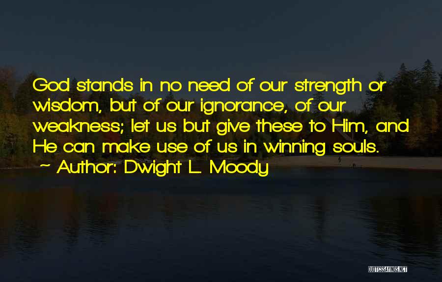 God's Strength In Our Weakness Quotes By Dwight L. Moody