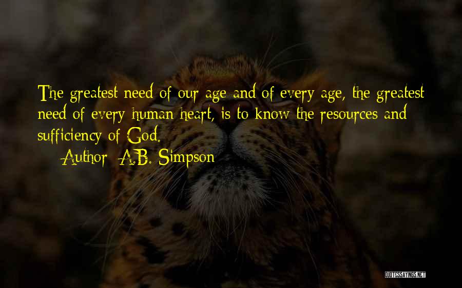 God's Sufficiency Quotes By A.B. Simpson