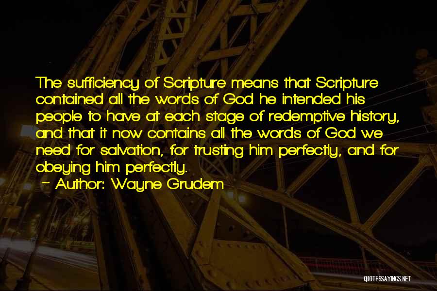 God's Sufficiency Quotes By Wayne Grudem