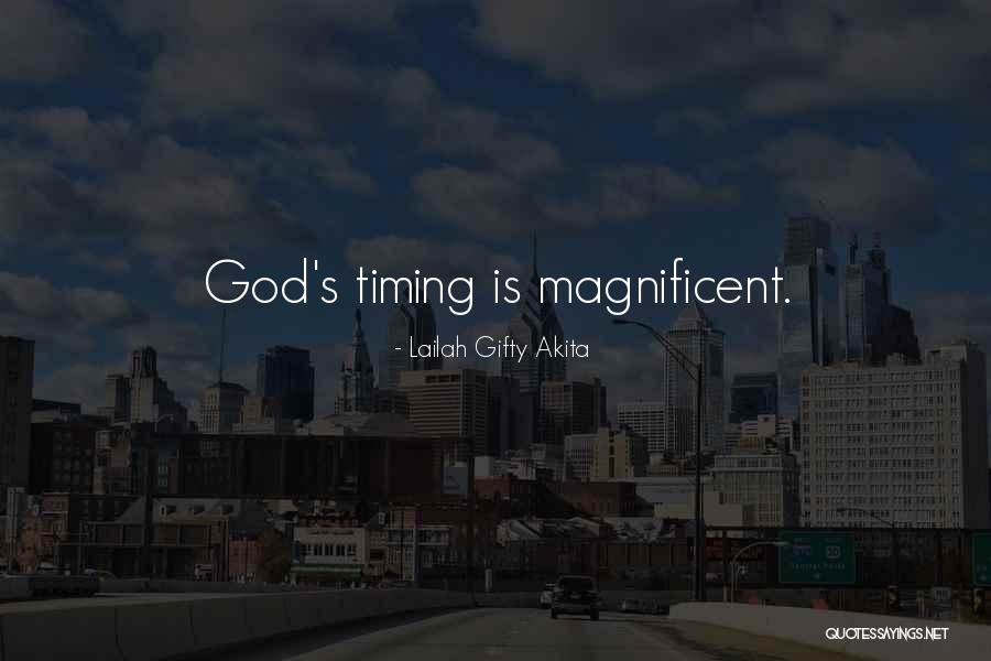 God's Timing Quotes By Lailah Gifty Akita