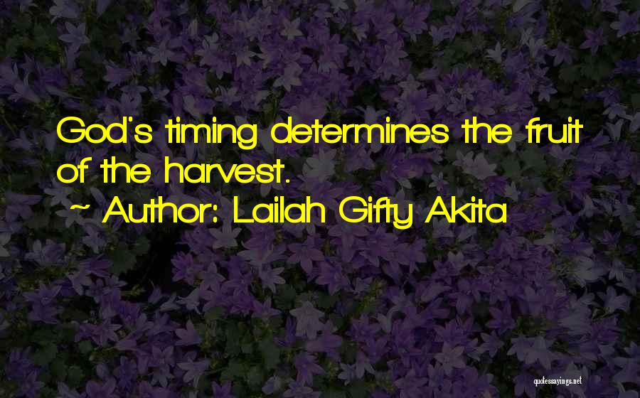 God's Timing Quotes By Lailah Gifty Akita