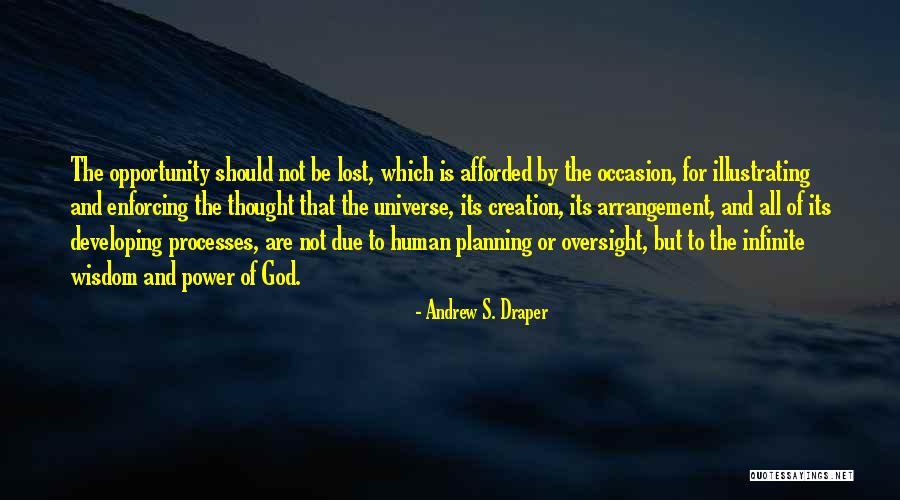 God's Wisdom Quotes By Andrew S. Draper