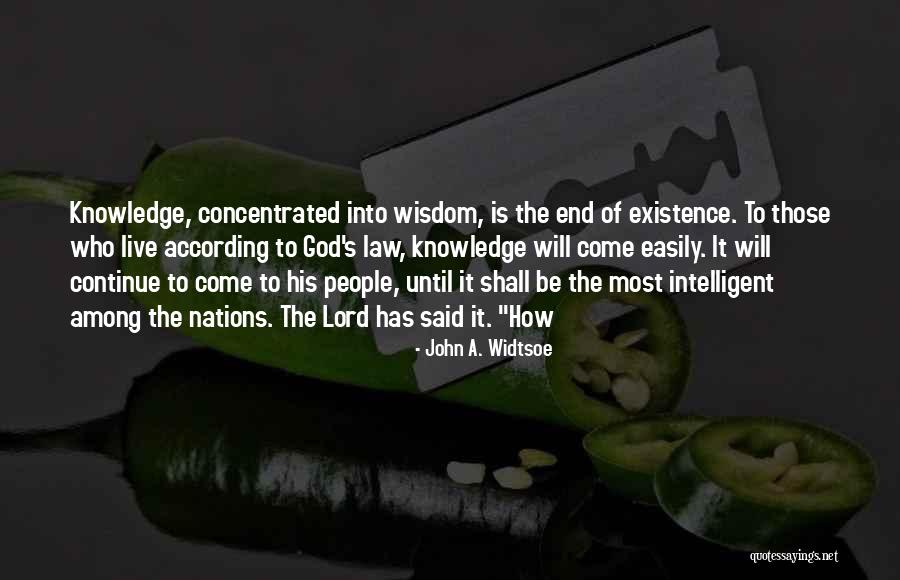 God's Wisdom Quotes By John A. Widtsoe