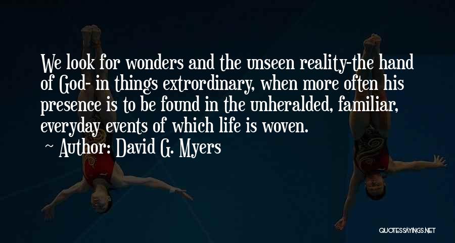 God's Wonders Quotes By David G. Myers