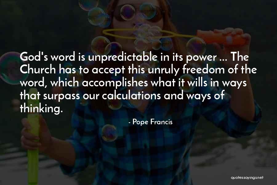 God's Word Quotes By Pope Francis