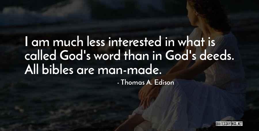 God's Word Quotes By Thomas A. Edison