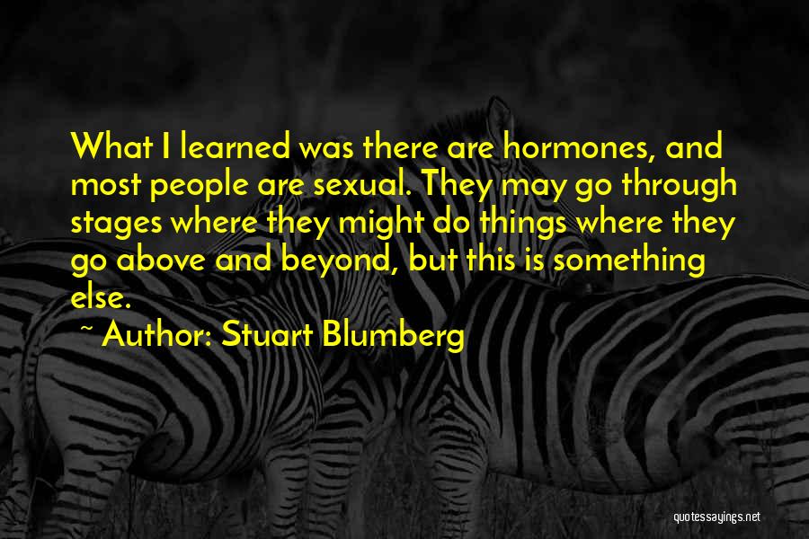 Going Above And Beyond Quotes By Stuart Blumberg