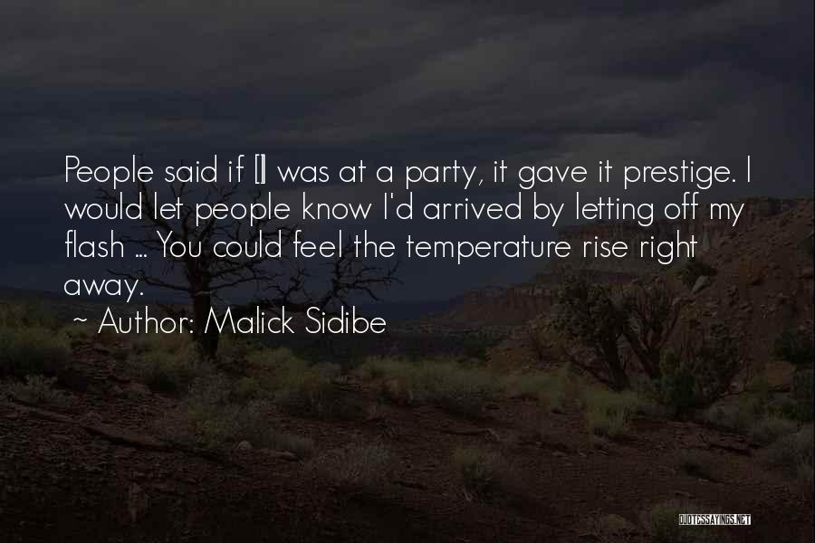 Going Away Party Quotes By Malick Sidibe