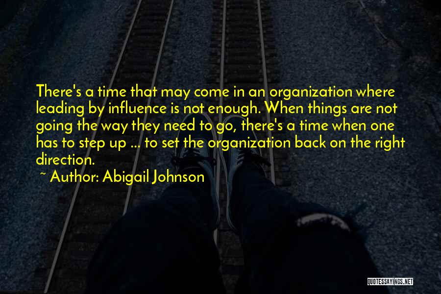 Going Back On Time Quotes By Abigail Johnson