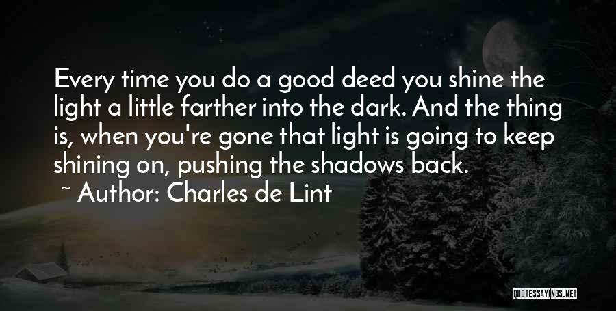 Going Back On Time Quotes By Charles De Lint