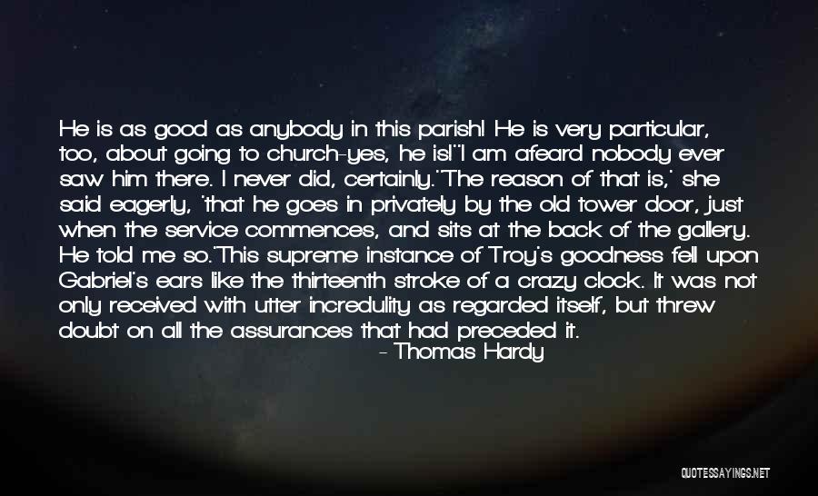 Going Back To Church Quotes By Thomas Hardy