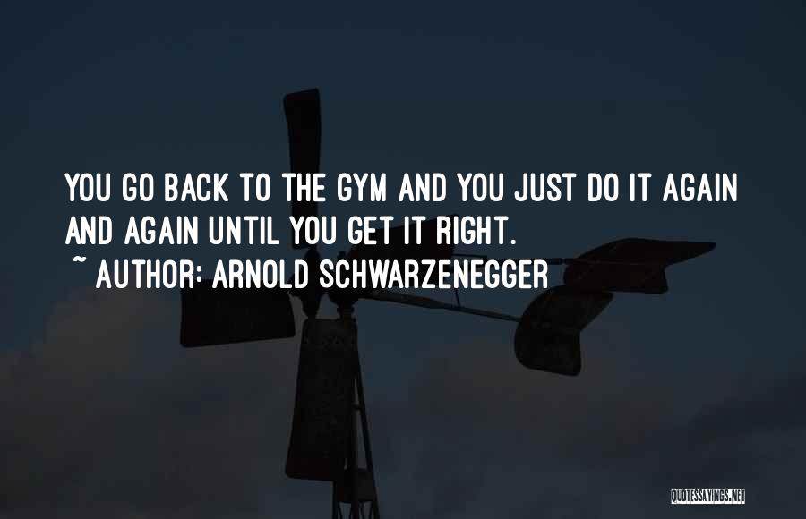 Going Back To Gym Quotes By Arnold Schwarzenegger