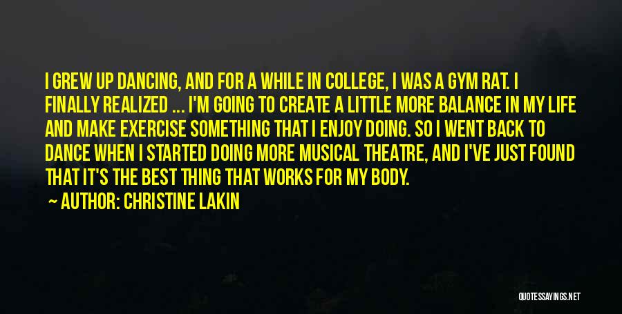 Going Back To Gym Quotes By Christine Lakin
