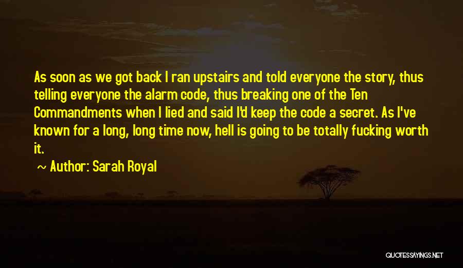 Going Back To Hell Quotes By Sarah Royal