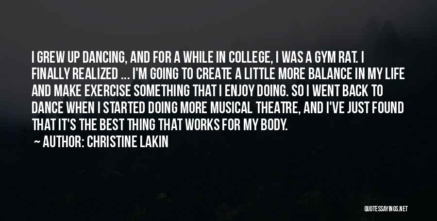 Going Back To The Gym Quotes By Christine Lakin