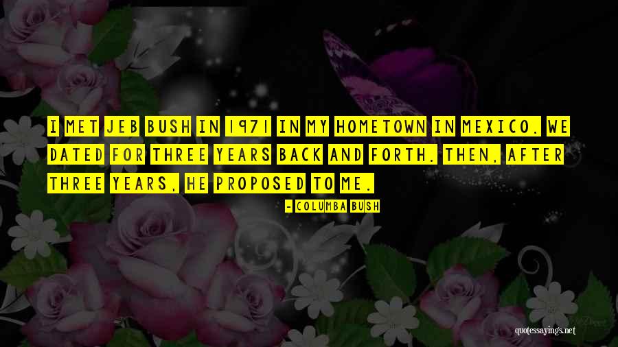 Going Back To Your Hometown Quotes By Columba Bush