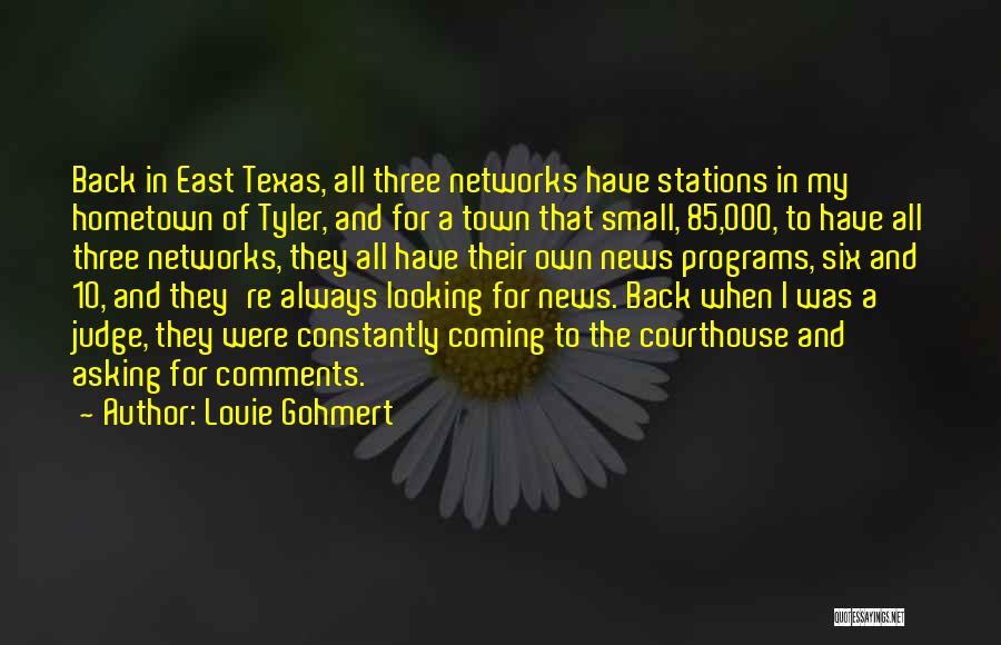 Going Back To Your Hometown Quotes By Louie Gohmert