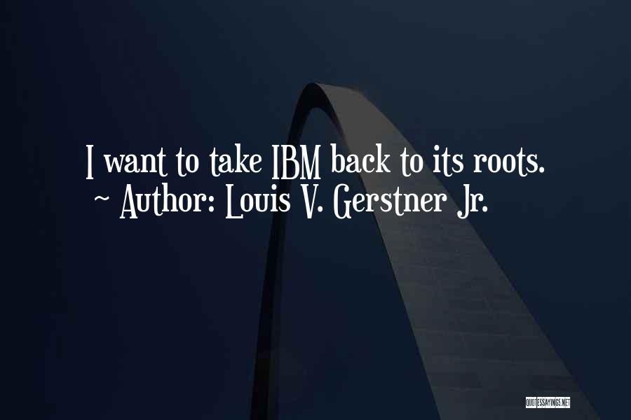 Going Back To Your Roots Quotes By Louis V. Gerstner Jr.