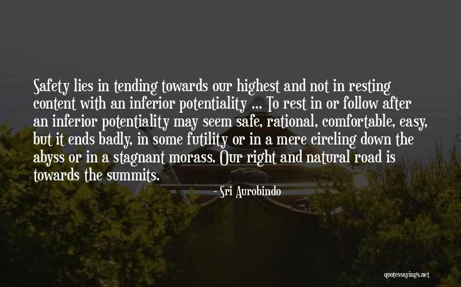 Going Down The Right Road Quotes By Sri Aurobindo Going Down The Right Road Quotes By Sri Aurobindo