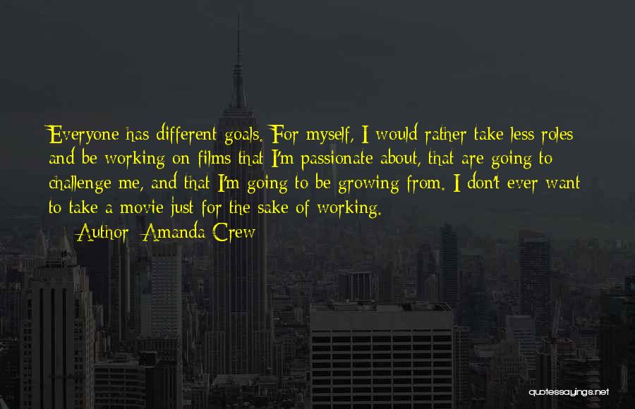 Going For Goals Quotes By Amanda Crew