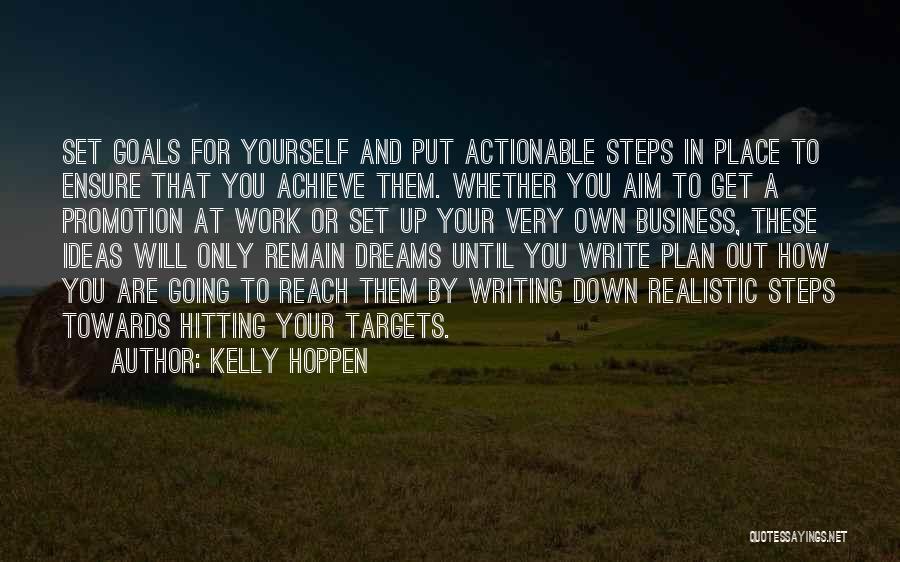 Going For Goals Quotes By Kelly Hoppen