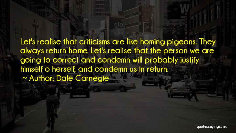 Going Home Inspirational Quotes By Dale Carnegie