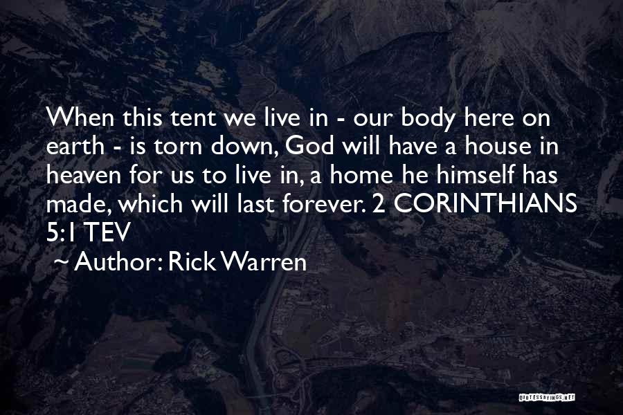 Going Home To Heaven Quotes By Rick Warren