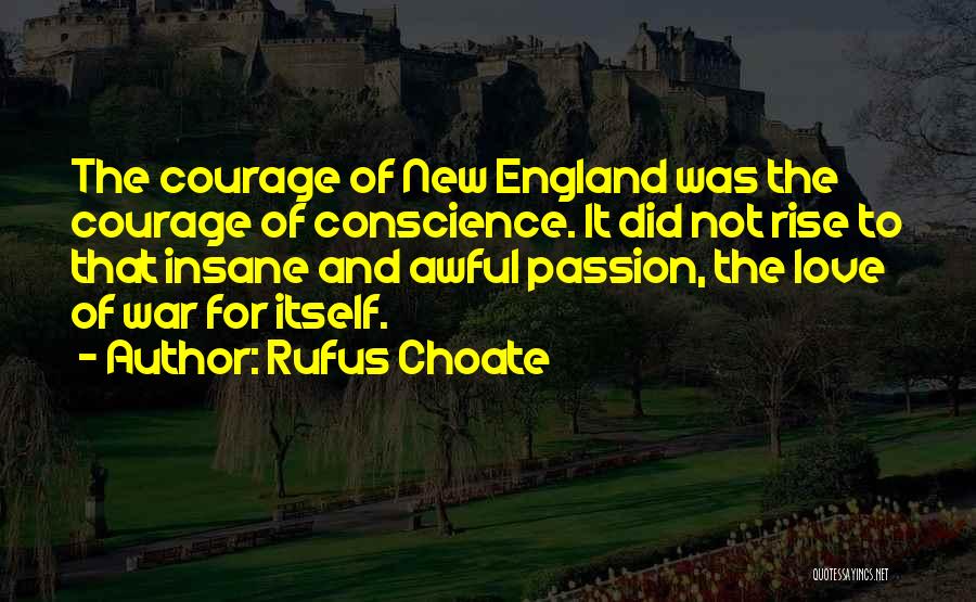 Going Insane Love Quotes By Rufus Choate