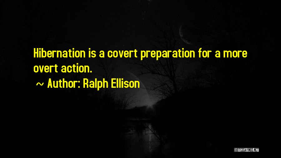 Going Into Hibernation Quotes By Ralph Ellison