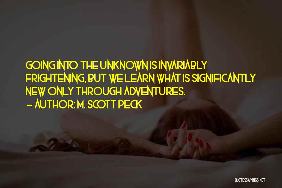 Going Into The Unknown Quotes By M. Scott Peck