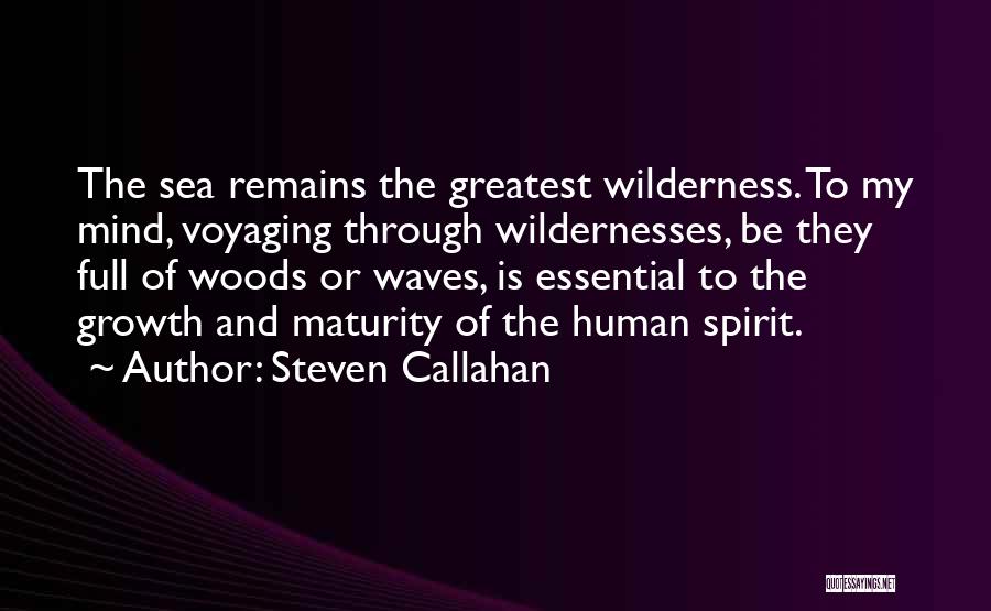 Going Into The Wilderness Quotes By Steven Callahan
