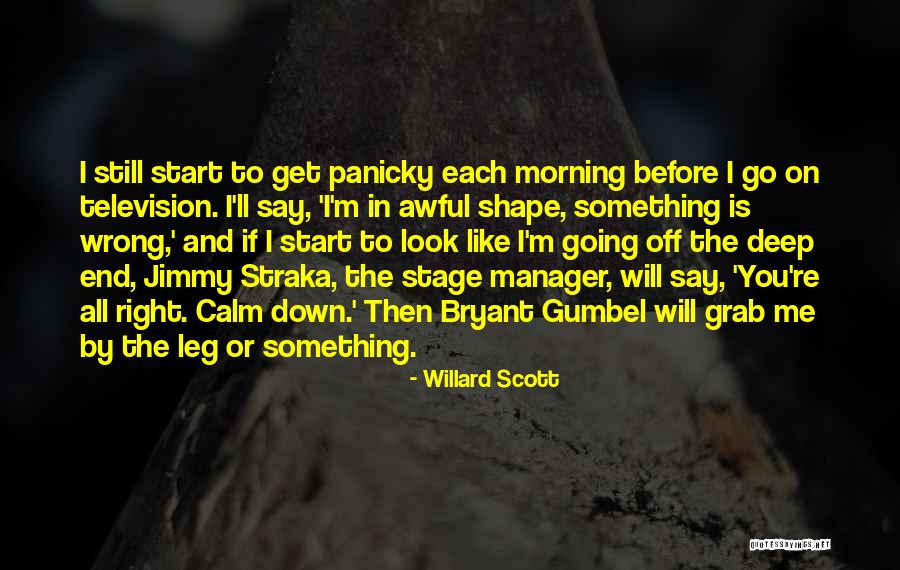 Going On Stage Quotes By Willard Scott Going On Stage Quotes By Willard Scott