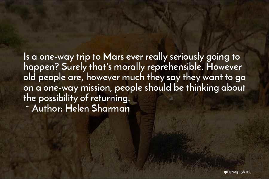 Going On Trip Quotes By Helen Sharman
